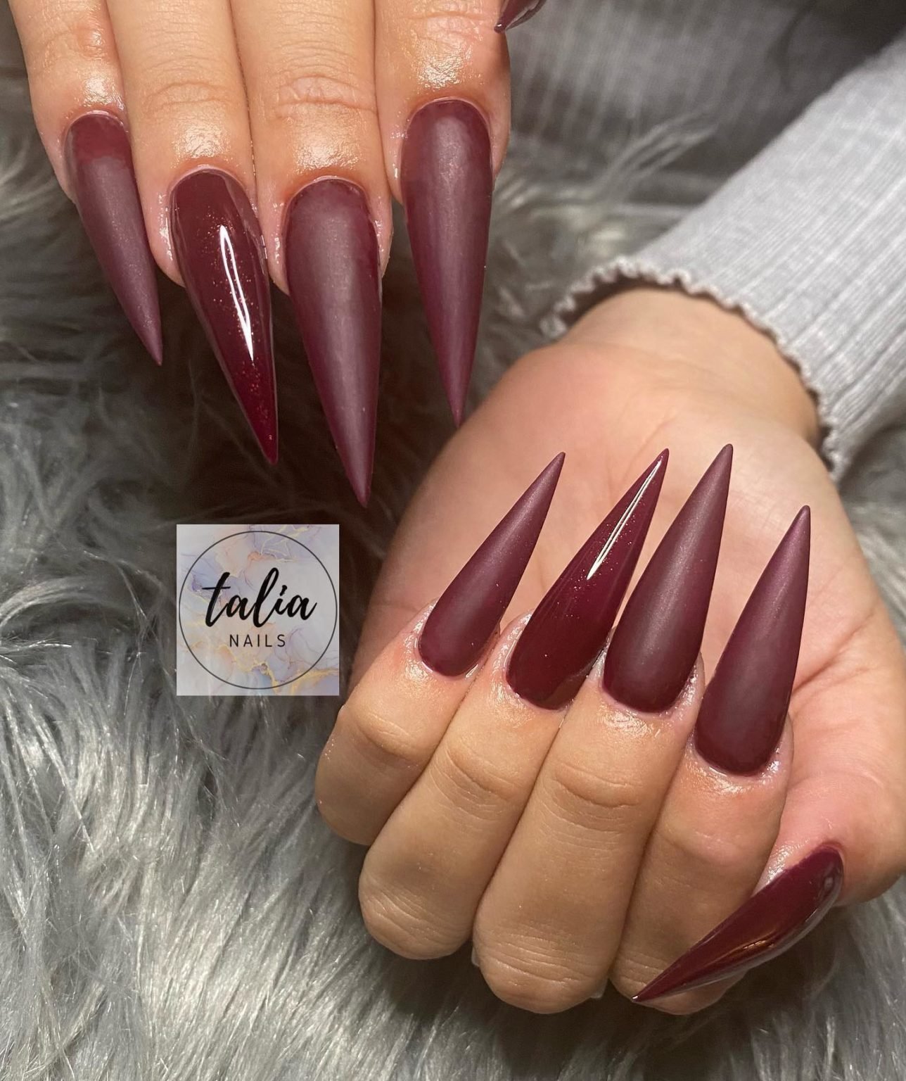 Beautiful Red Wine Nails For A Dark And Chic Manicure