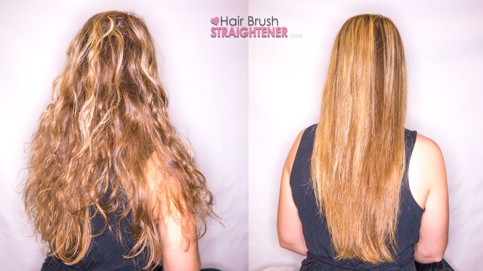 Dafni Hair Brush Straightener Before and After