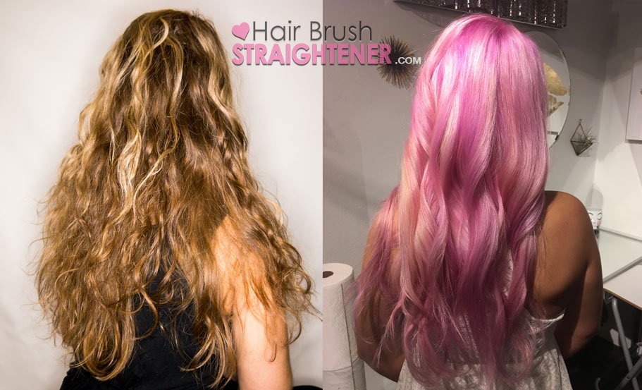 Before and After Pink Hair Olaplex At Home Kit