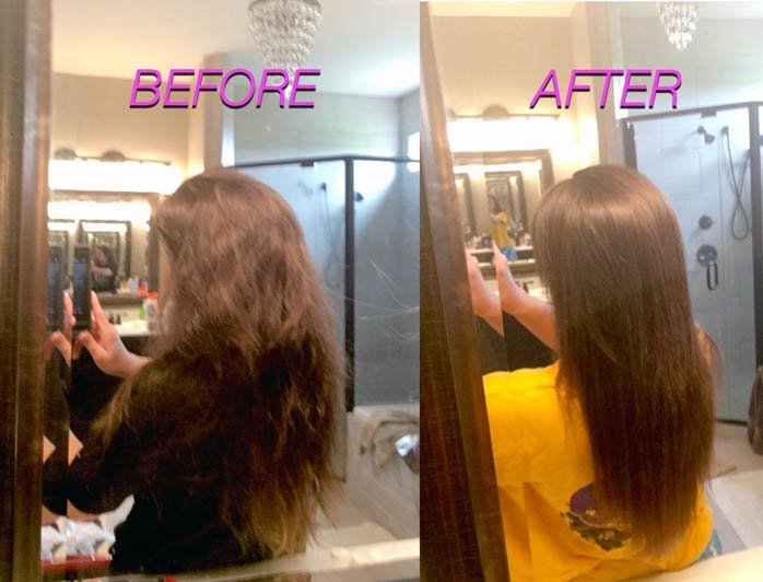 Keratin Treatment At Home - Before and After